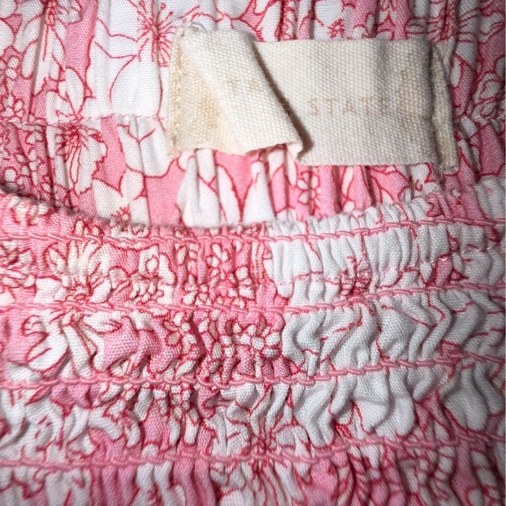 Altard State Floral Smocked Crop Top S Pink Puff Sleeve Cottagecore Boho Urban - Picture 6 of 10